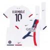 Paris Saint-Germain Ousmane Dembele #10 Bortedraktsett Barn 2024-25 Kortermet (+ korte bukser)